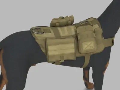 TACTICAL VEST FOR DOG 2 3D model