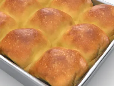 Soft Dinner Rolls Tray 3D model