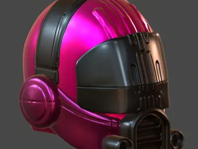 Gas mask helmet 3d model scifi Low-poly  Low-poly 3D model 560