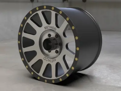 Method 305 NV Wheel  Matte Black Machine Face  Toyota 2016   3D print model