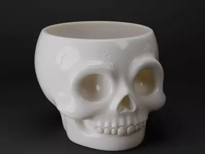 Cute Skull Planter - Gothic Skull Plant Pot 3D print model