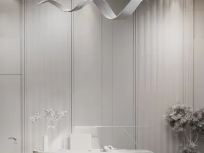 Private Villa Office Design 3D model