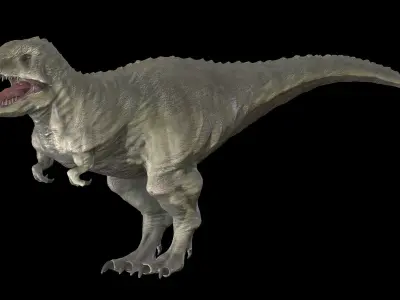 Tyrannosaurus 02 Low Poly PBR Realistic Low-poly 3D model