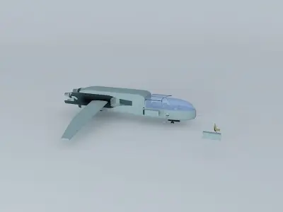 Spaceship military aircraft Free 3D model