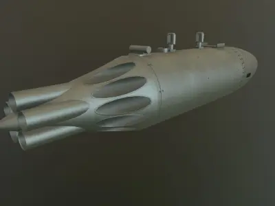 Rocket Launcher UB-16-57UM Low-poly 3D model