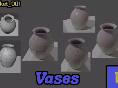 Vases pack Free 3D model