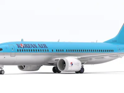 Boeing 737-800 MAX Korean Air 3D model