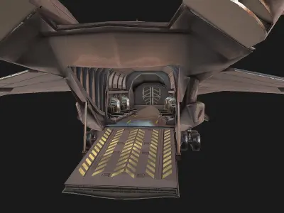 The Quinjet - Game Mesh Low-poly 3D model