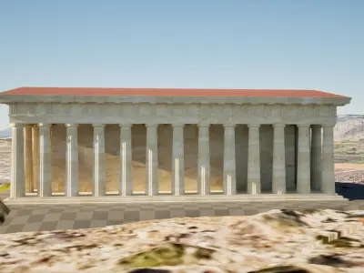 Ancient Greek Temple Doric Order Low-poly 3D model