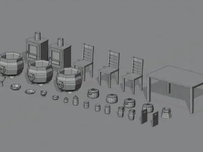 Low Poly Village Pack - Part 3 Low-poly 3D model