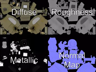 Tactical Surveillance Drone model pack Low-poly 3D model