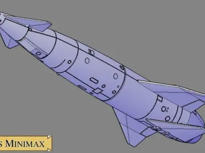 Avro Blue Steel Victor variant for single display 3D print model