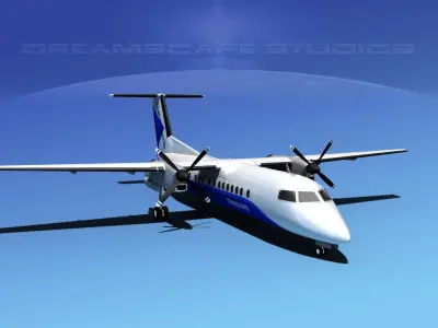 DeHavilland DHC-8-Q300 Trans Carribean 3D model