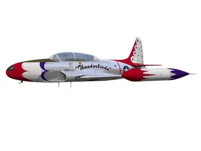lockheed T-33 shooting star 3D model
