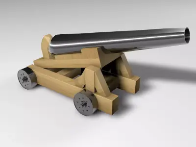 Pirate cannon 3D model