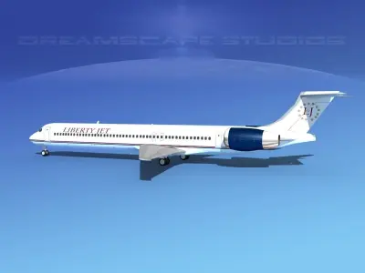 McDonnell Douglas MD83 Liberty Jet 3D model