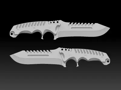 Combat Tactical Knife Printable 3D print model