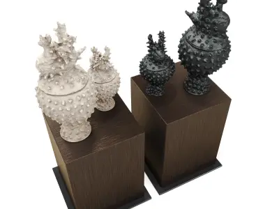 Blowfish vases 3D model