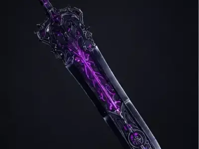 Cursed Greatsword Low-poly 3D model