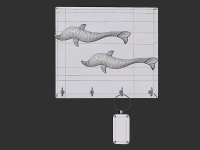 Key Holder Fish 3D model