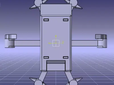 Advanced Dual-Propeller Drone Design 3D model