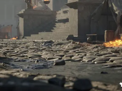 Roman Environments Bundle Low-poly 3D model