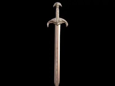 Thagner curved sword 3D model