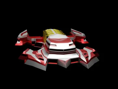 Space ship sci-fi 3d models low-poly 3D model