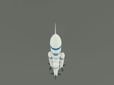 space rocket 3D model
