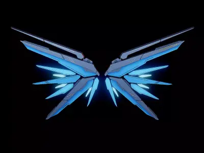 Robot Wings Low-poly 3D model