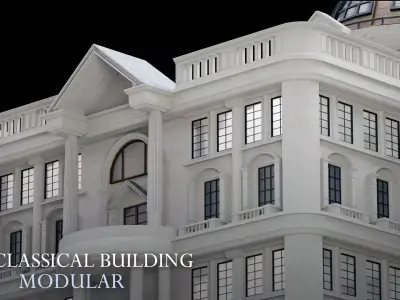 Modular Neoclassical Building Kit 3D model