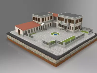 Old Istanbul City Building 006 3D model