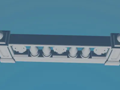 Classic Renaissance Cement Balustrade 3D print model