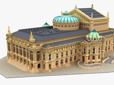 Opera Palais Garnier House Area Building Paris 3D model