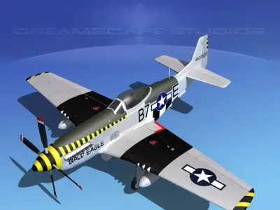 P-51D Mustang Bald Eagle 3D model