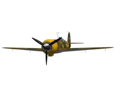 IAR80A wwii fighter plane 3D model