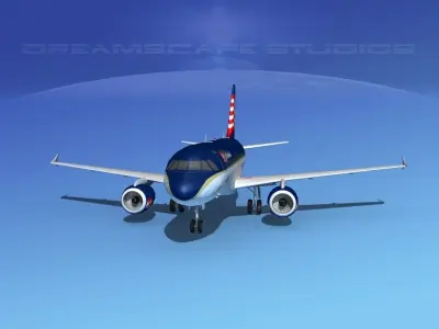 Airbus A319 Jet America Charter 3D model