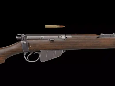 Magazine Lee Enfield MLE rifle Low-poly 3D model