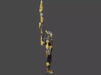 Yellow jacket  Low-poly 3D model