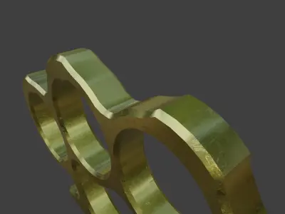 Brass and Steel knuckles Free low-poly 3D model