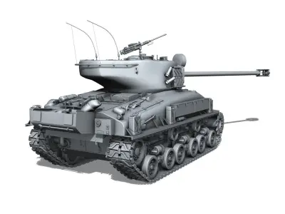 M-51 Super Sherman  3D model