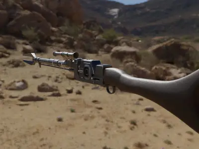 star Wars mandalorian RIFLE 3D model