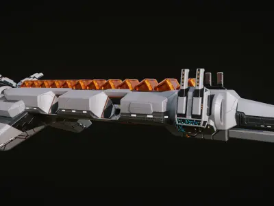 Spaceship Fighter - Source Files Attached 4K Textures Low-poly 3D model