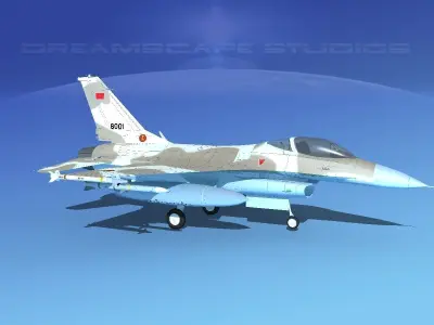 Gen Dyn F-16A Falcon Morracco 3D model