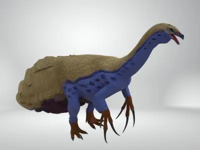 Therizinosaurus dinosaur Low-poly 3D model