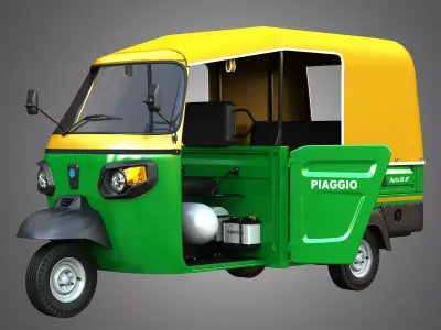 Piaggio Ape Auto HT DX 300cc CNG 3D model