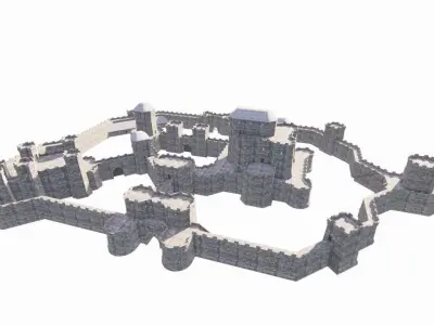 Basic Medieval Castle 13 3D model