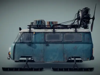 Buchanka Snow Glider Free low-poly 3D model