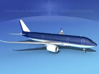 Airbus A350-800 Corporate 3 3D model