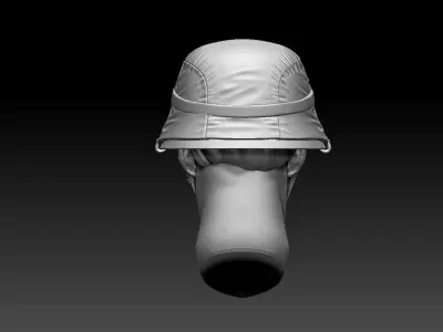 helmet soldier wearing and goggles 3D print model